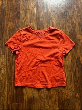 Old Navy Short-Sleeve Crop Tee in Bright Orange